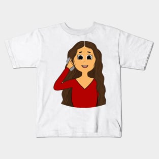 Chatty Character Illustration Kids T-Shirt